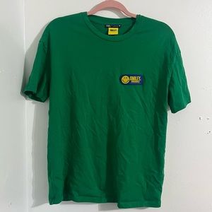 Zara Smiley Men’s Medium Graphic Tee. Green Black And Yellow.